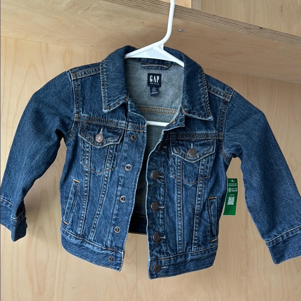 GAP nwt Kids Blue Denim Jacket - 2